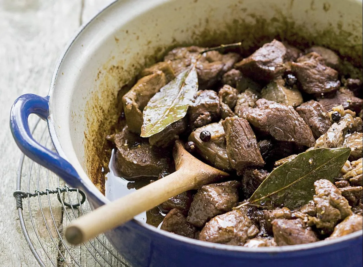 Stoofvlees - Flemish beef stew braised in beer with frites (Antwerp, Belgium)