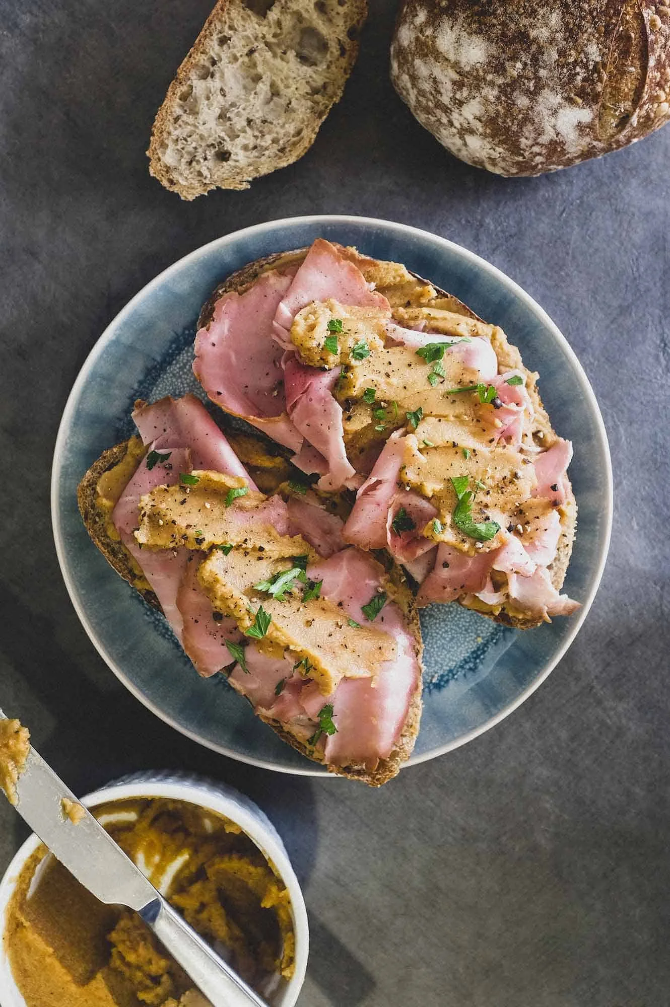 Pease pudding - thick split-pea puree with ham (Newcastle)