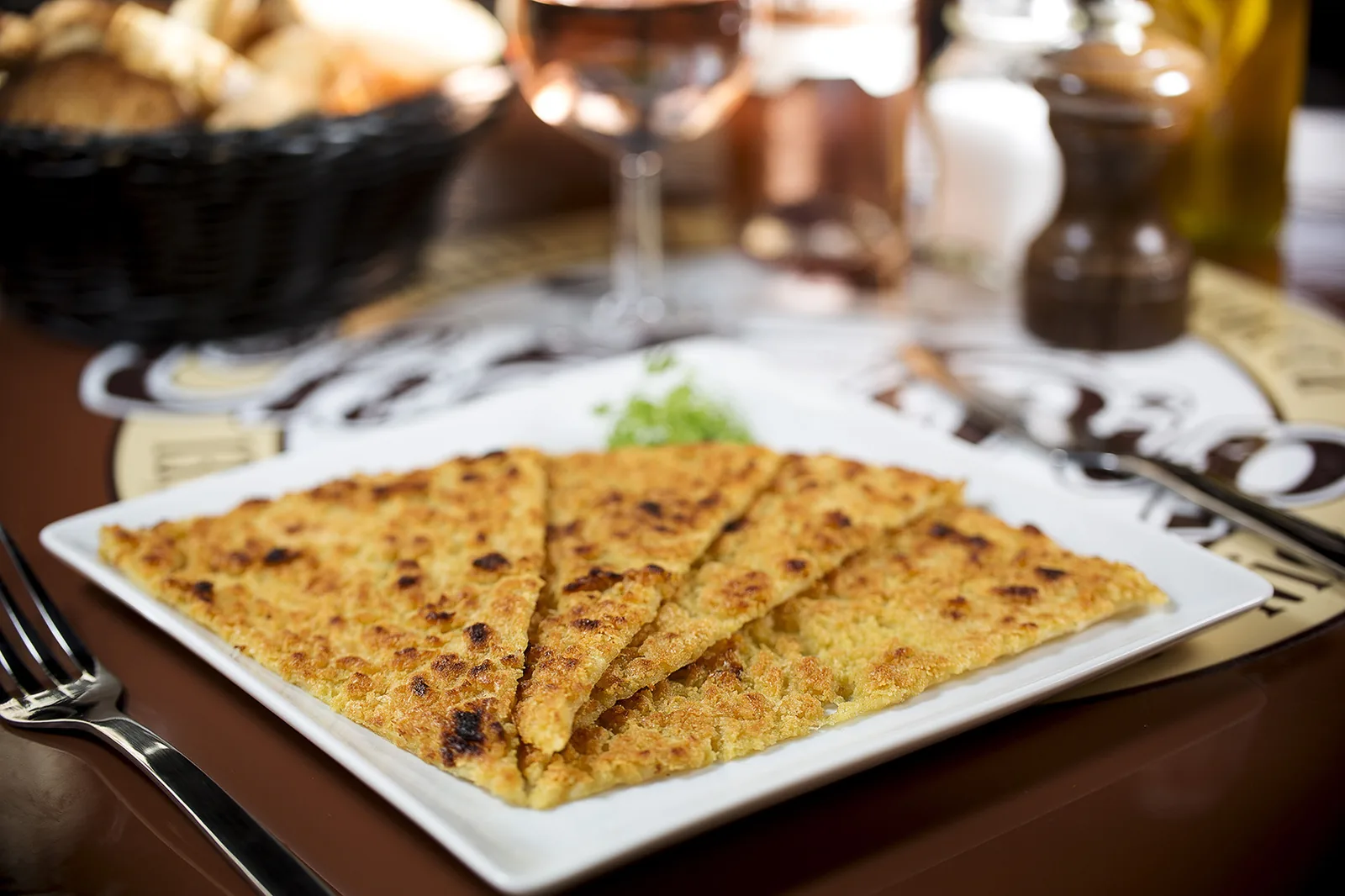 Socca - chickpea flour pancake, Nice street food (Nice, France)
