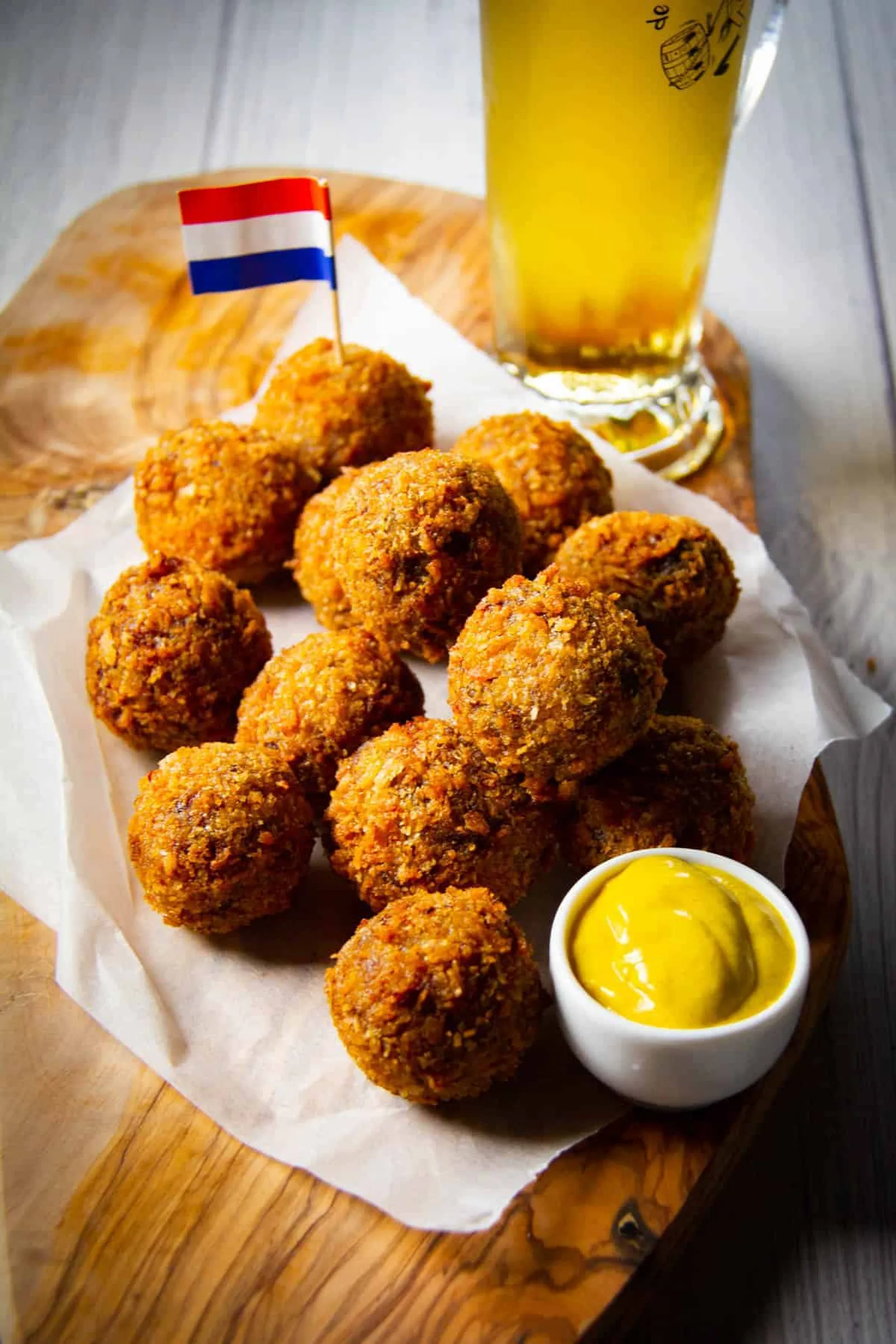 Bitterballen - deep-fried ragout balls with mustard (Rotterdam, Netherlands)