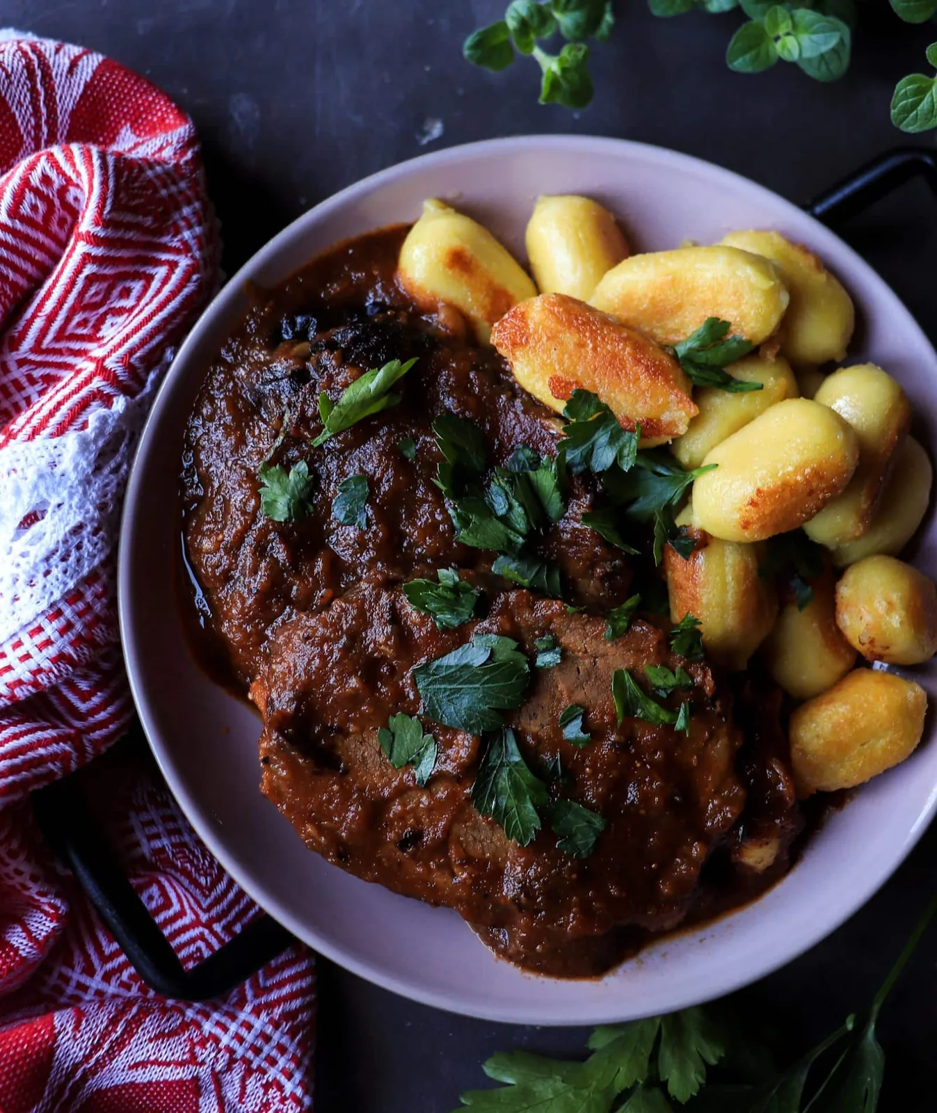 Pašticada - Dalmatian braised beef in wine sauce with gnocchi (Split, Croatia)
